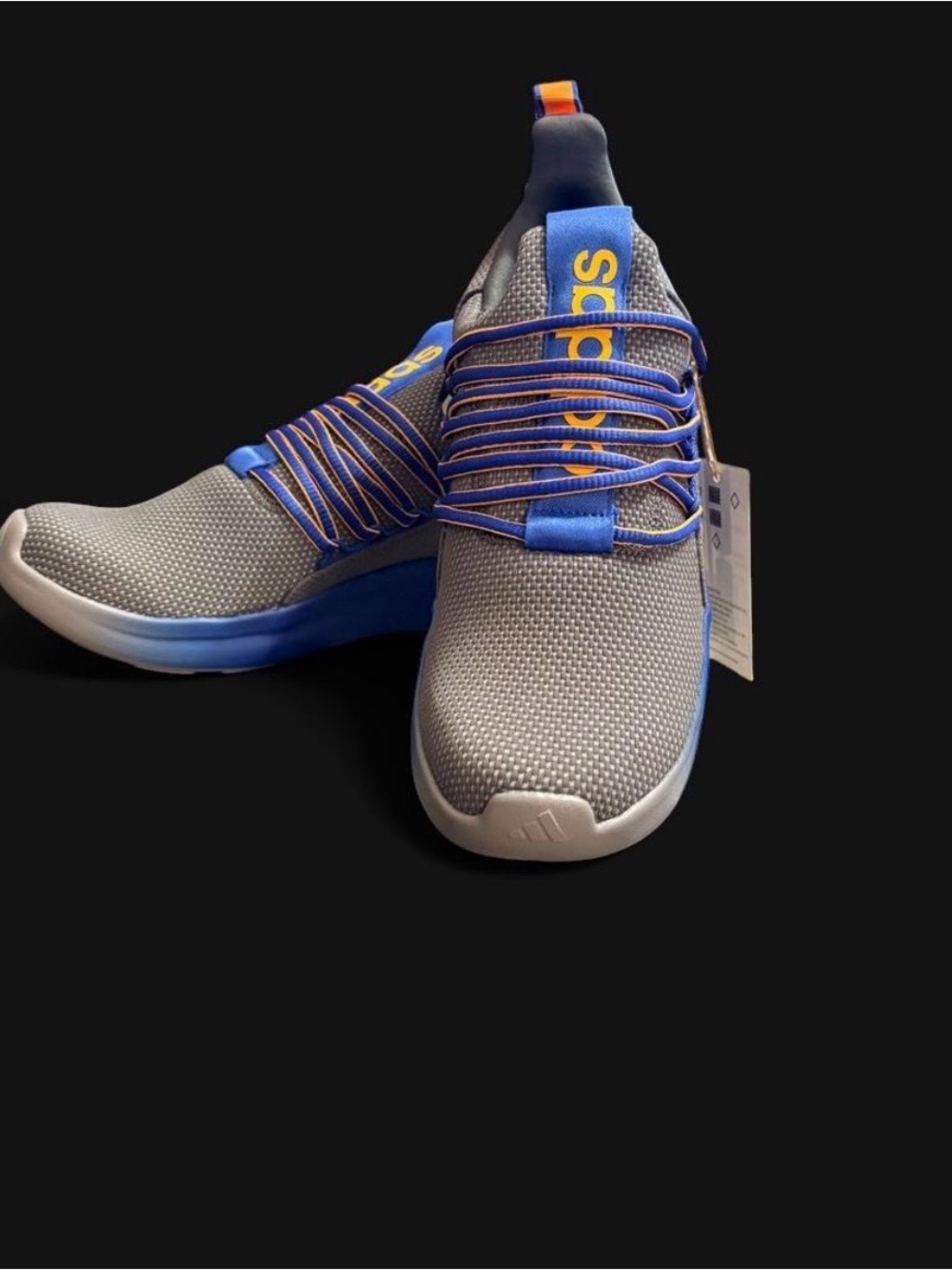 adidas Gray Sneakers with Blue and Yellow Accents - Picture 4 of 5